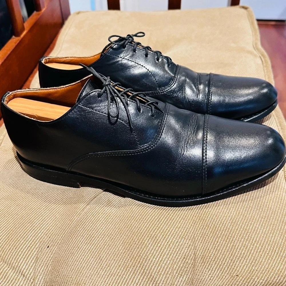Classic Black Leather Men's Dress Shoes